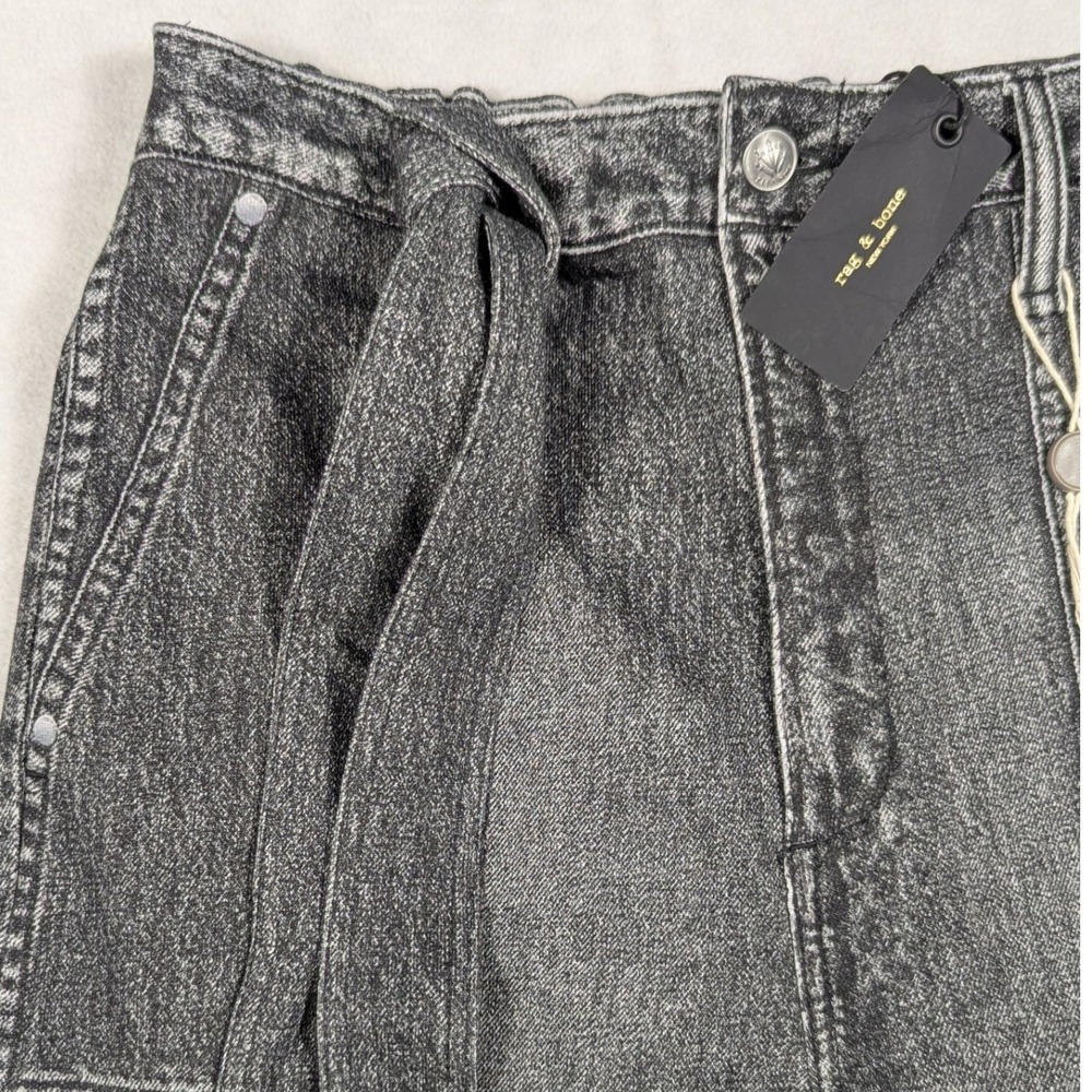 NEW Rag & Bone Miramar Mia Jean‎ Black Magic Trompe L'oeil Denim Print Pants S